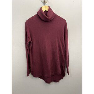 Chelsea Sweater Women XXS Turtleneck Knitted Burgundy